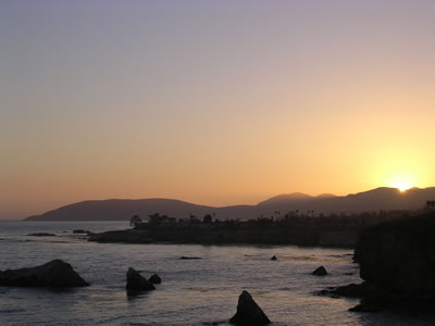 Sunset on the Pacific Coast